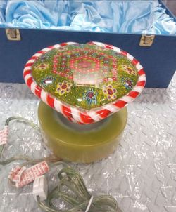 Millefiori Art Glass Lamp with Light Base