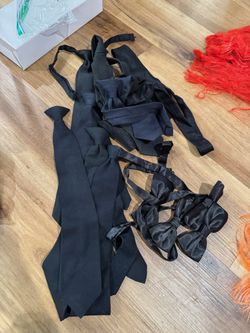 Bundle Of Suspenders, Clip On Ties And Bow Ties 