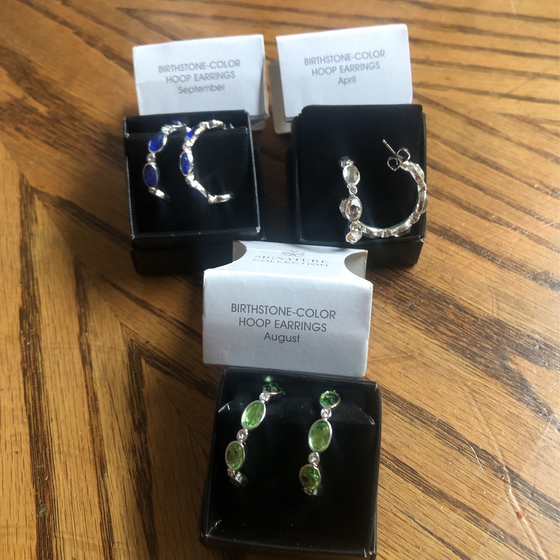 Avon Birthstone Color Hoop Earrings