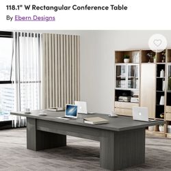 118” LUXURY EXTRA-LONG MODERN DINING & CONFERENCE TABLE – NEW  ( Out the box)