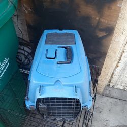 Small Blue Dog Cage