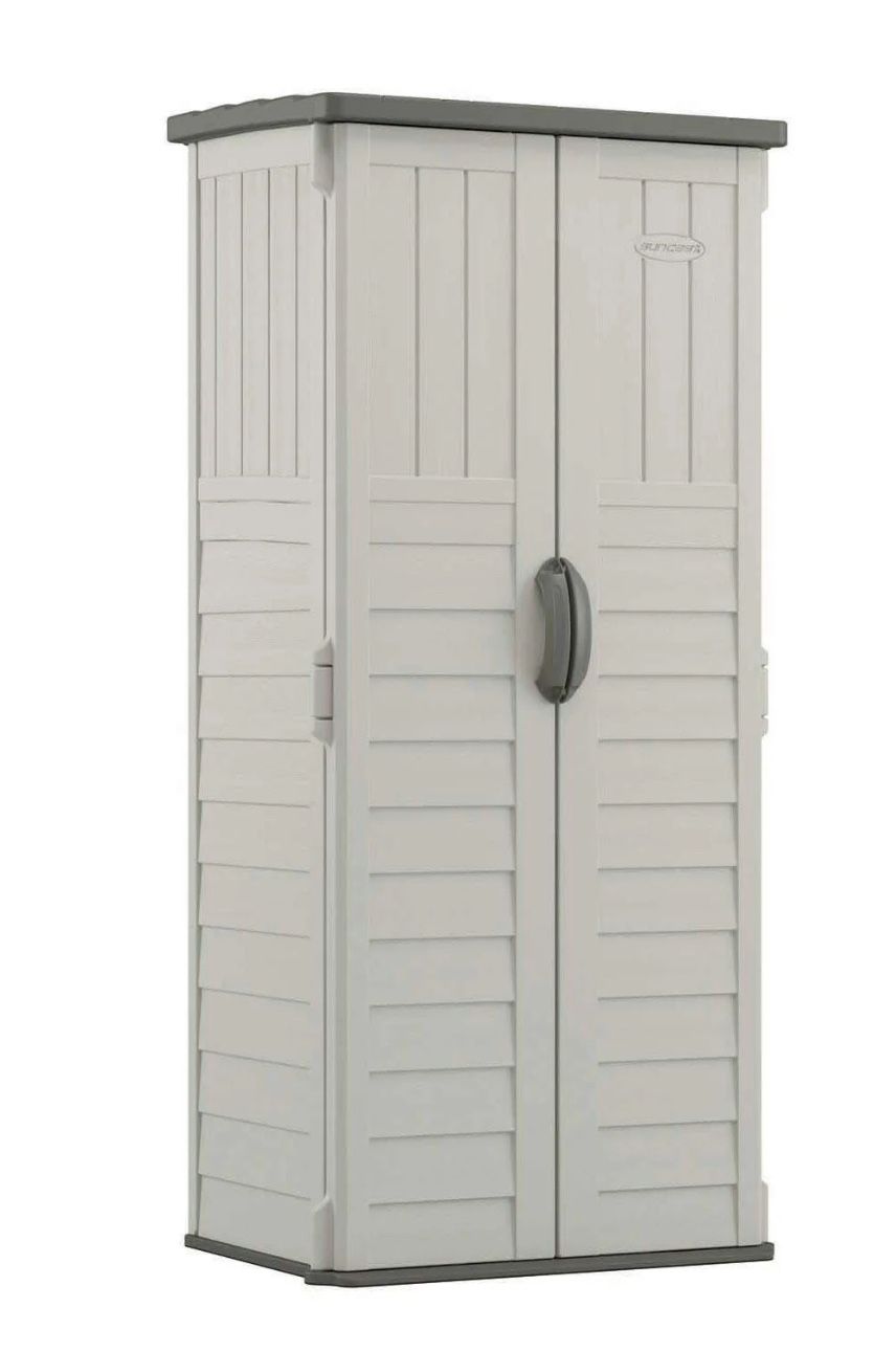 Suncast BMS1250 Resin, Vertical Storage Shed, 22 Cubic feet Capacity