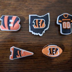 Lot Of 5 Cincinnati Bengals Shoe Charms 