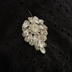 Antique crystal brooch