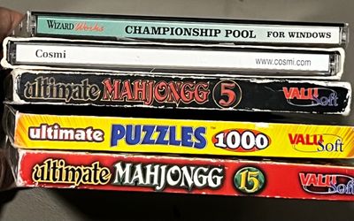 PC CD-ROM Billiards, Mahjongg, Ultimate Puzzles