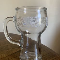Vintage Pepsi Cola Glass Tumbler With Handle 1970’s  19 Ounces