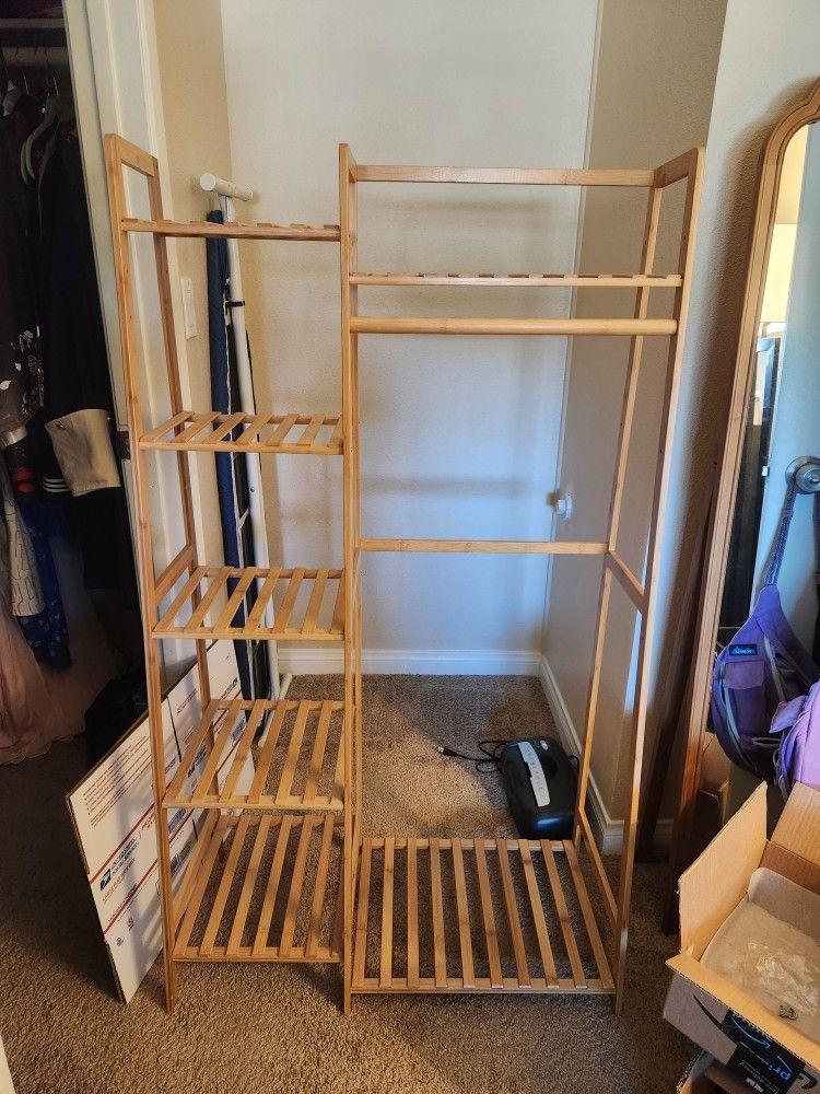 Garment Rack With Shelves