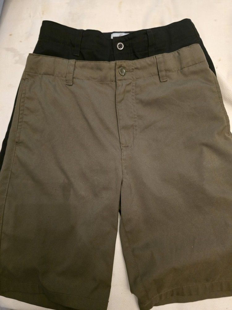 Boys Shorts Size 16 Black Green Like New Class Club