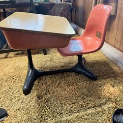 Vintage Child’s School Desk with swiveling chair