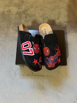 Custom Spider-Man Patch Clogs | Personalized Name | Handmade | All Sizes