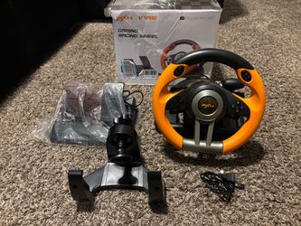 PXN V3 PRO Racing Wheel with Pedals for PC, Xbox, PS4, Switch 11-Inch Wheel, Vibration Feedback, Paddle & Sequential Shifting, 180° Steering, 2-Pedal,