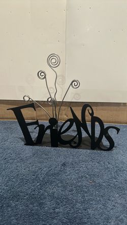 Friends Metal Word Art Photo Holder.