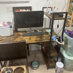 Computer Desk With Shelving 