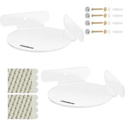 Acrylic Circular Corner Shelf Mount for Security Cameras, Baby Monitors, Speakers, Plants & More, Universal Cam Holder, Easy to Install, Screwless w