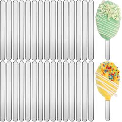 30 Pieces Acrylic Sticks Reusable Cakesicle Cake Pop Mold Mirror Ice Pop Sticks Ice Cream Cakesicle Mold for Home Cake Candy Gifts Party Craft