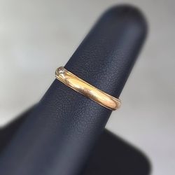 Vintage Jewelry 14k solid yellow gold wedding band ring size 6.75