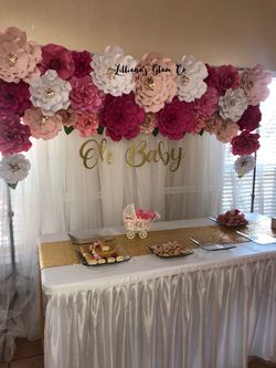 Paper flower backdrops/party backdrops/party decorations