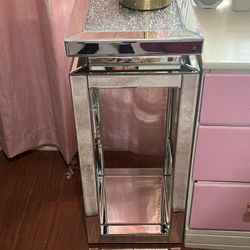 Mirrored End Table 