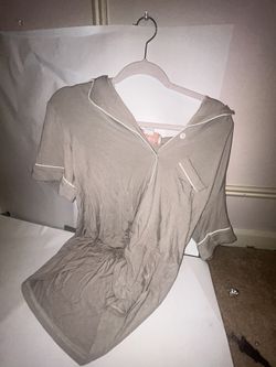 Brown Pj Top Light Brown Size Medium