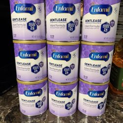 7 Enfamil Gentlease Cans
