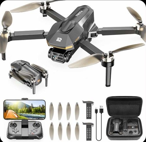 Drones with Camera for Adults 4K, Brushless Motor FPV Foldable Mini RC Drone for Kids Beginners, One-Touch Takeoff, 5G WiFi, Auto Hover, 30-Min Flight