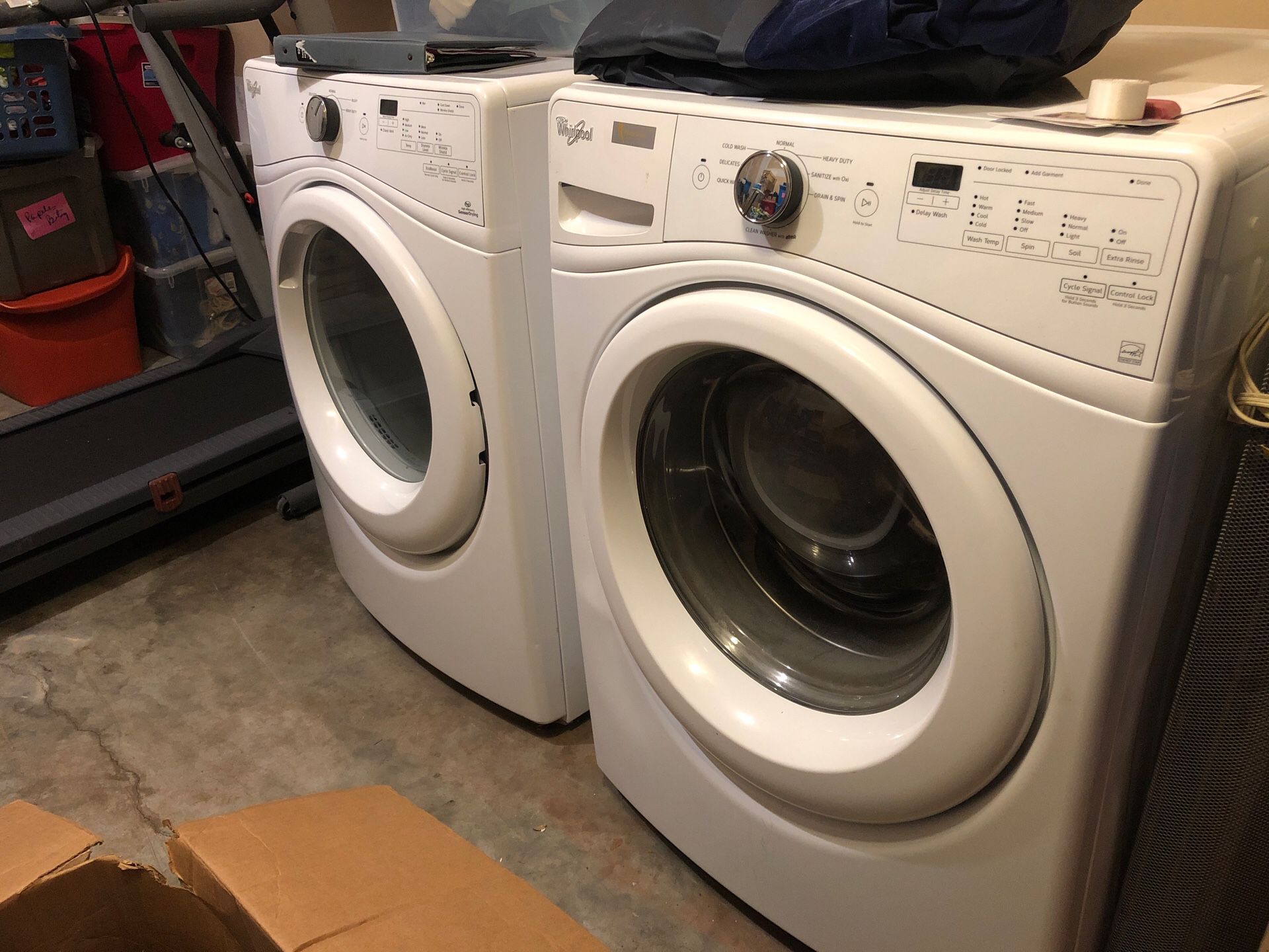 Washer and dryer (whirlpool) front loader