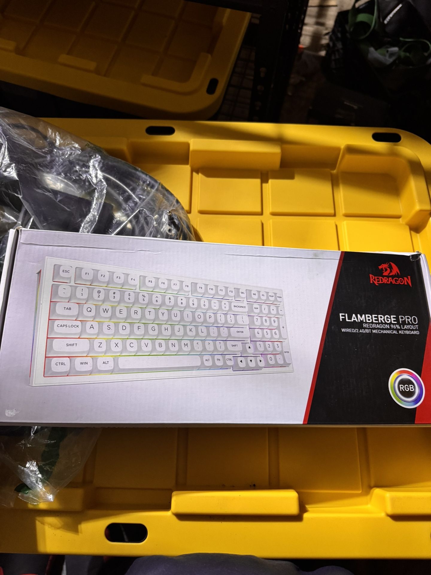 Redragon K723 Creamy Mechanical Gaming Keyboard Wireless, Hot Swappable Pre-lubed Linear Switches, Gasket Structure, Tri-Mode BT5.0/2.4GHz/USB-C, RGB