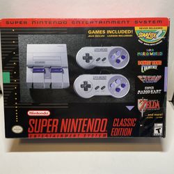 Nintendo Super NES Classic Edition Video Game Console EXTRA 2 WIRELESS CONTROLRS