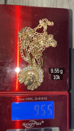 10k Cuban link wit pendant