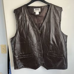 Men’s Black Leather Vest