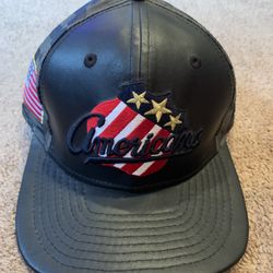New Era 9fifty Rochester Americans Leather Strapback Flag Black RARE