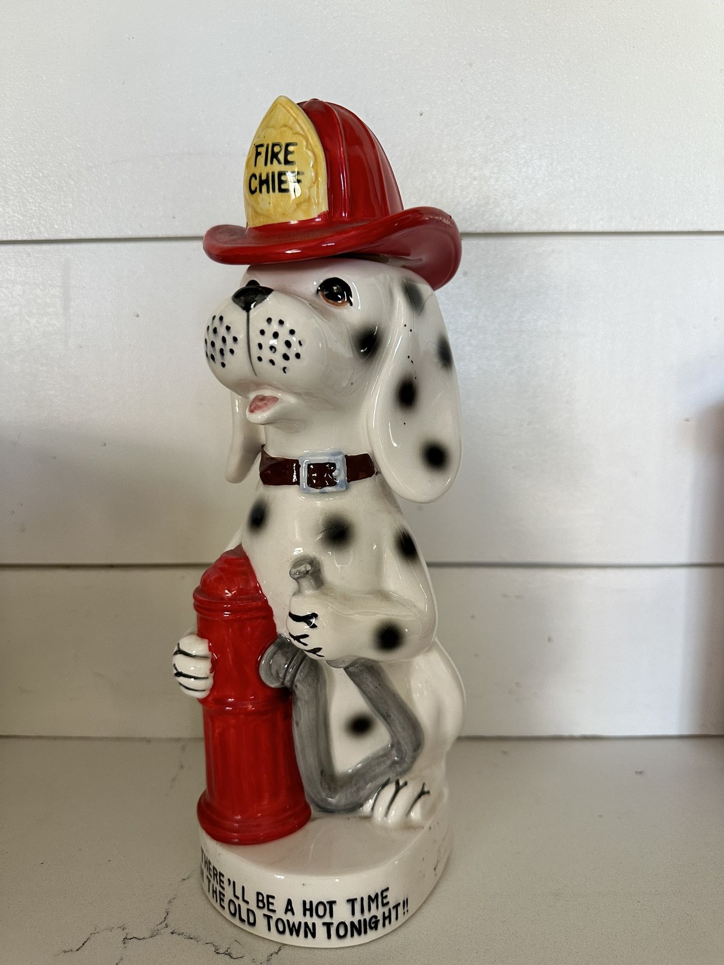 Fire Chief Dalmatian Decanter 