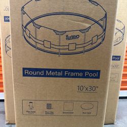 SUNRIO Metal Frame Pool (10FT x 30”) – FULL SET WITH FILTER! 🔥