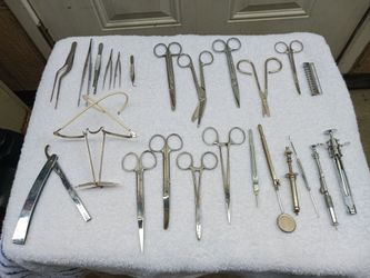 Vintage MD USN  Surgical Instrument Collection Lot