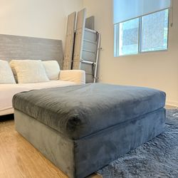 Black Bumper Ottoman – Living Spaces ($100)