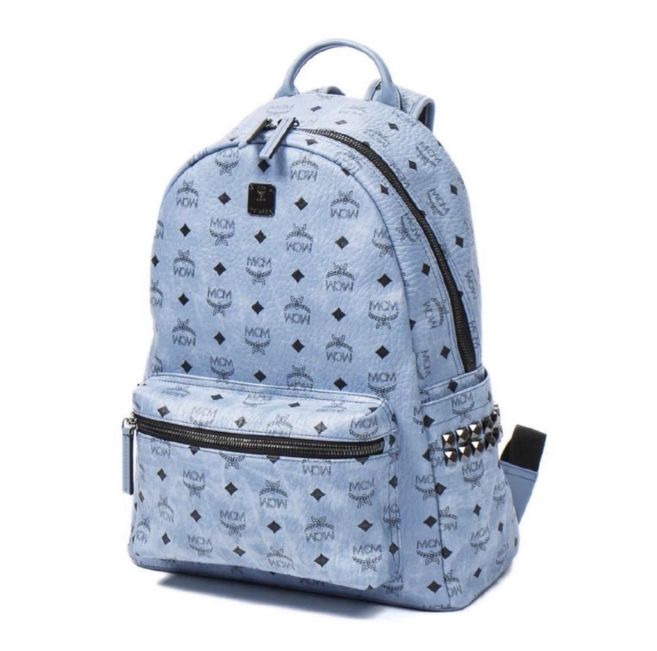 MCM Backpack Leather Blue