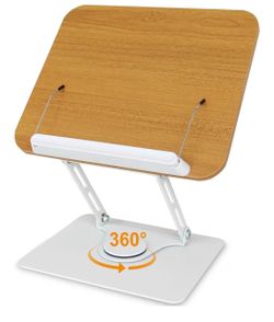 NEED GONE - Book Stand & Holder with 360° Rotating Base, Page Clips - NEW