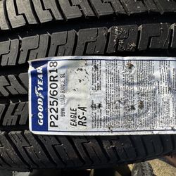 new Goodyear Eagle RS-A tire, size P225/60R18.