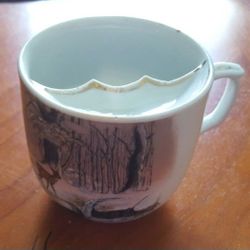Antique Moustache Cup