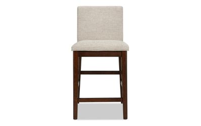Mango Brown & Beige Solid Back Counter Height Stool