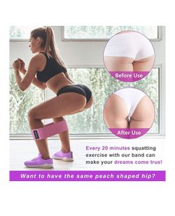 Booty Resistance Bands for Leg and Butt, Exercise Resistance Bands for Women/Men, Workout Resistance Bands Set Elastic Fabric Loop for Fitness