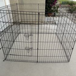 Foldable Metal Wireless Indoor Outdoor Pet Fence Playpen Kit 