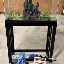 Complete Beautiful Fish Tank Ready For A New Owner