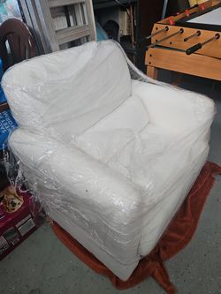 White loveseat