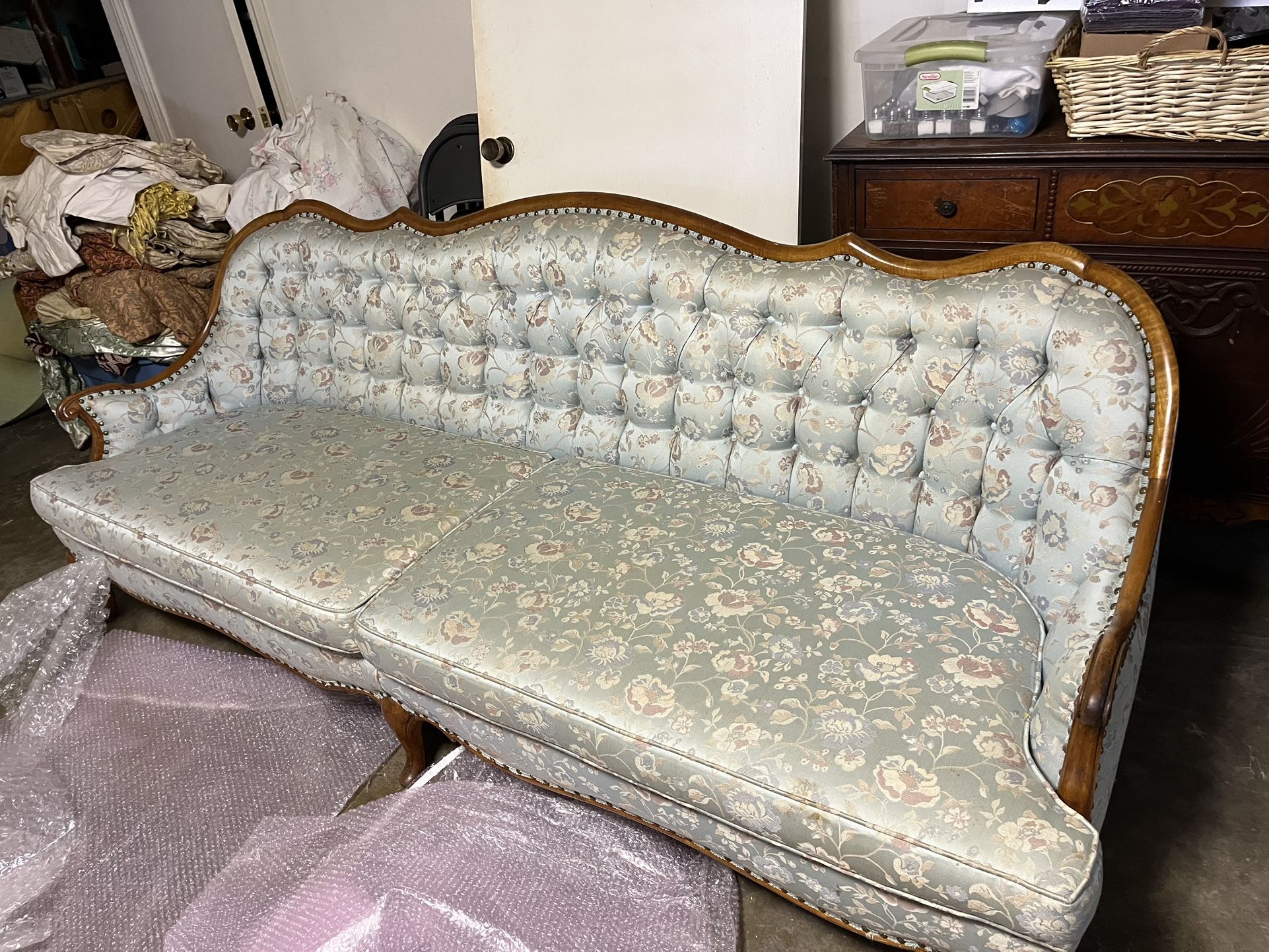 Vintage French Provincial Furniture Set Couch Sofa