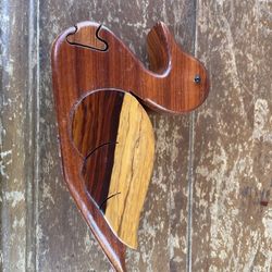Wooden Duck Puzzle With Two Hidden Spaces For Jewelry
