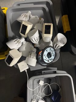 Ring wired flood light cameras and bridge.