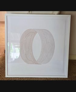 West Elm Abstract Geometric Framed Wall Art – 29.25” x 29.25”