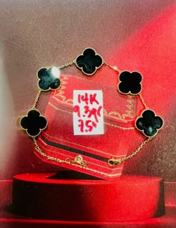 14K Solid Gold Bracelet For Wedding 9.3Gr 7.5 Inches Long