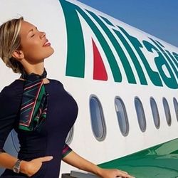 Alitalia Vintage 100% Silk Scarf Collector’s Piece